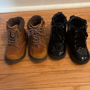 Wonder Nation toddle Boots - Brown and Black